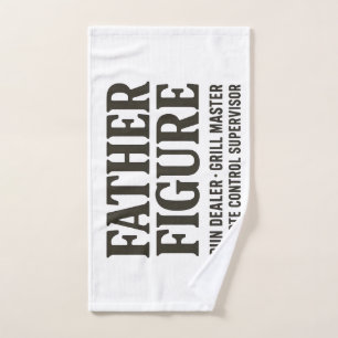 Father Figure Pun Dealer Funny Dad Shirt Hand Towel