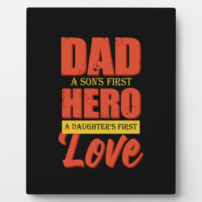 Father Gift | Dad Hero Love Plaque (Front)