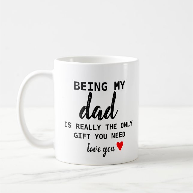 Father Gift Funny Birthday Dad Fathers Day Coffee Mug (Left)