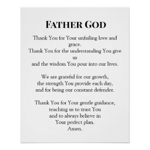 Father God Everyday Prayer Poster
