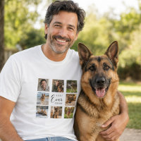 Father GSD dog dad photo collage white
