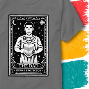 Father Guardian Shield Cosmic Tarot Style Dad Card T-Shirt