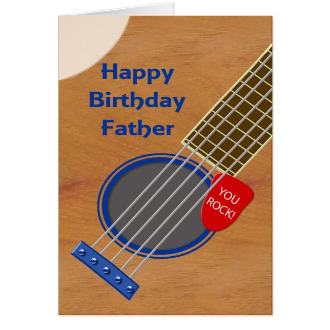 Father Guitar Player Birthday (Front)