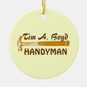 Father Handyman  Business  Appreciation Ceramic Tree Decoration
