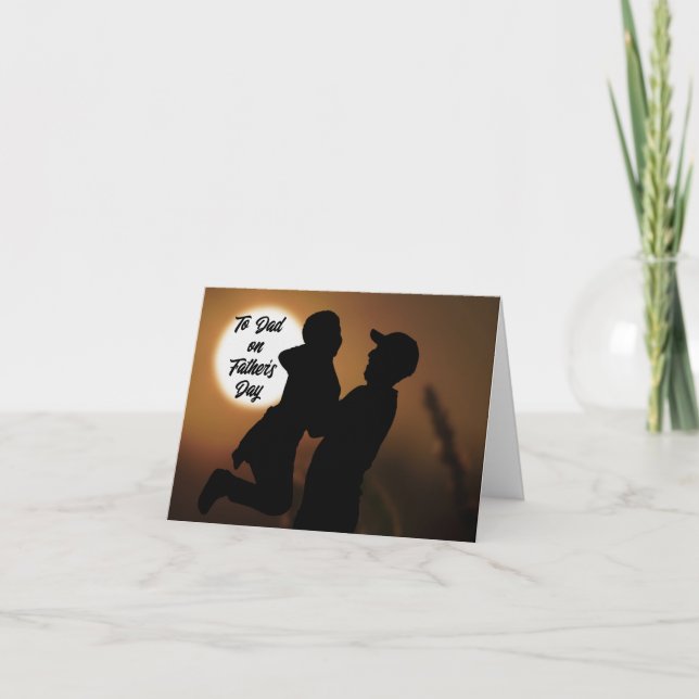 Father Holding Child Father's Day Holiday Card (Front)