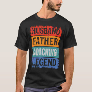 Father Husband COACHING Legend Proud Dad Retro Pa T-Shirt
