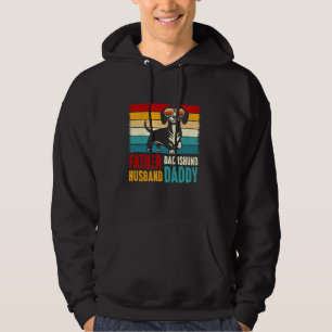 Father Husband Dachshund Daddy Funny Doxie Wiener Hoodie