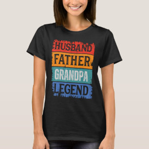 Father Husband GRANDPA Legend Proud Dad Retro Pap T-Shirt