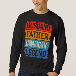 Father Husband JAMAICAN Legend Proud Dad Retro Pa Sweatshirt