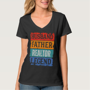 Father Husband REALTOR Legend Proud Dad  Retro Pap T-Shirt