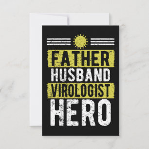 Father Husband Virologist Hero Father's Day Thank You Card