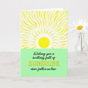 Father in Law Birthday Bright Sunshine Card