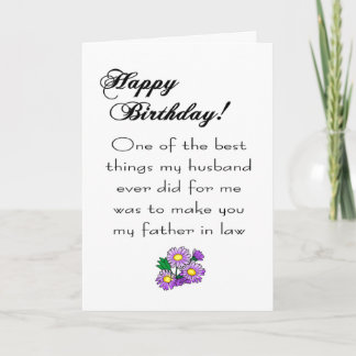 father in law birthday card