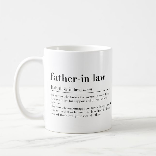Father In Law Coffee Mug Gift (Left)