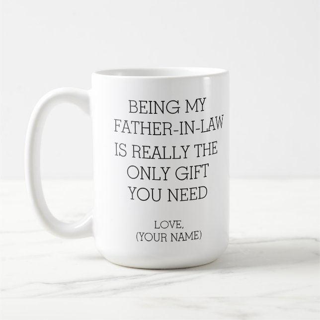 FATHER IN LAW FATHER'S DAY COFFEE MUG (Left)