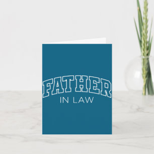 Father in law funny athletic lettering father's card