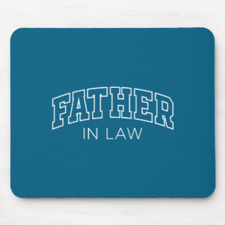 Father in law funny athletic lettering father's mouse pad