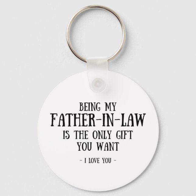 Father In Law Gift For Father-in-Law, Father's Day Key Ring (Front)
