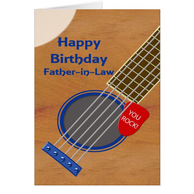 Father in Law Guitar Player Birthday (Front)