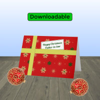 Father-in-law modern red Christmas parcel