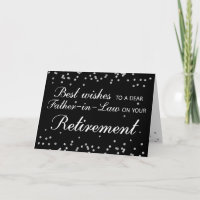 Father-in-Law, Retirement Congratulations Black