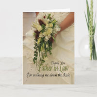 Father in Law Thanks for Walking me down Aisle