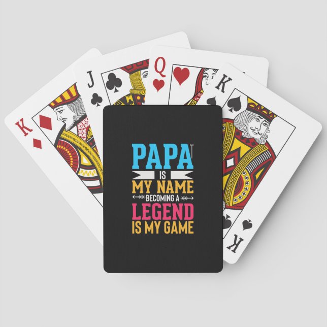 Father Is My Hero Playing Cards (Back)