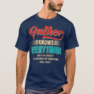 Father Knows Everything Women Funny Father's Day V T-Shirt