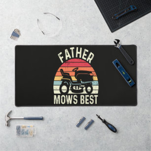 Father Mows Best Desk Mat