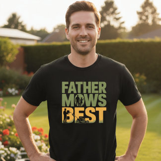 Father Mows Best Funny Gardening Dad Vintage T-Shirt