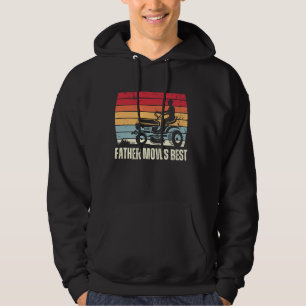 Father Mows Best Gardener Lawn Care Dad Mowing Fat Hoodie