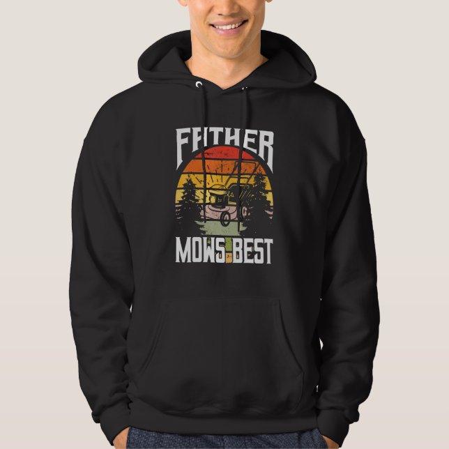 Father Mows Best Hoodie (Front)