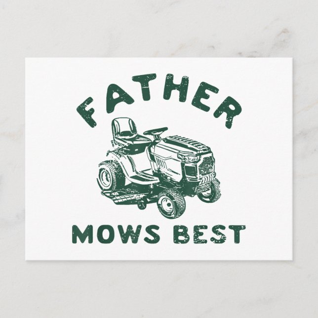 Father mows best postcard (Front)