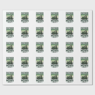 Father Mows Best Vintage Lawn Mower Shirt Design_1 Wrapping Paper