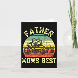 Father Mows Funny Fathers Day Dad Jokes Lawn Mowin Card