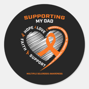 Father Ms Gifts Products Dad Multiple Sclerosis Aw Classic Round Sticker