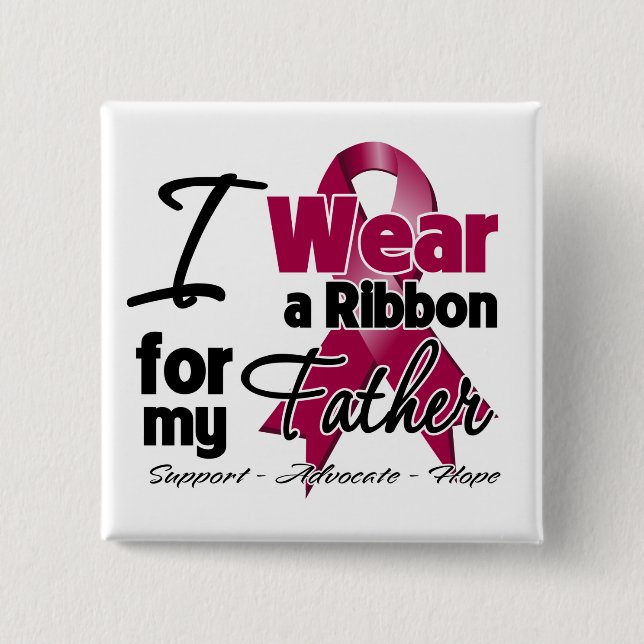 Father - Multiple Myeloma Ribbon 15 Cm Square Badge (Front)