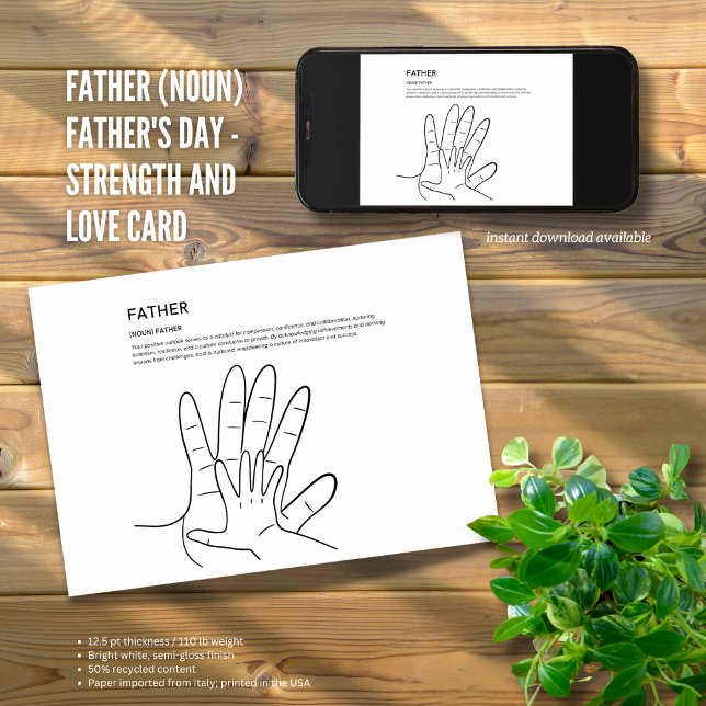Father (Noun) Father's Day - Strength and Love Card (Birthday Depot
Father (Noun) Father's Day - Strength and Love Card)