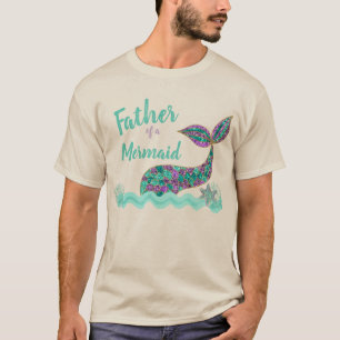 Father of a Mermaid, birthday Party tshirt