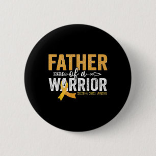 Father Of A Warrior Childhood Cancer - Ribbon Onco 6 Cm Round Badge