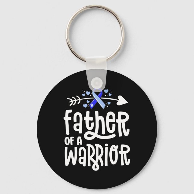 Father Of A Warrior Hydrocephalus Awareness Family Key Ring (Front)