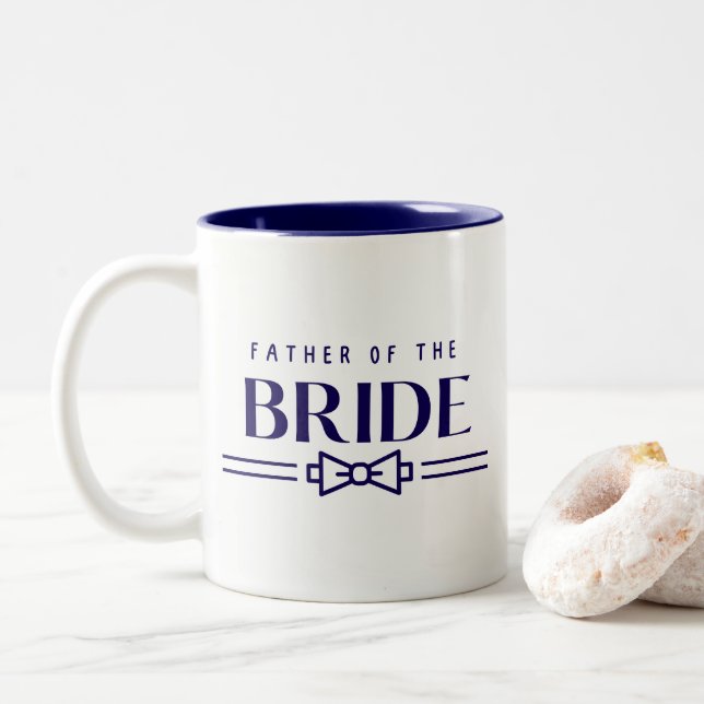 Father of Bride Two-Tone Coffee Mug (With Donut)