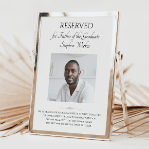 Father of Graduate Poem With Photo Memorial Poster