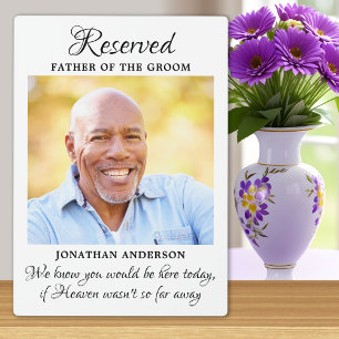 Father Of Groom Photo Heaven Memorial Wedding Plaque