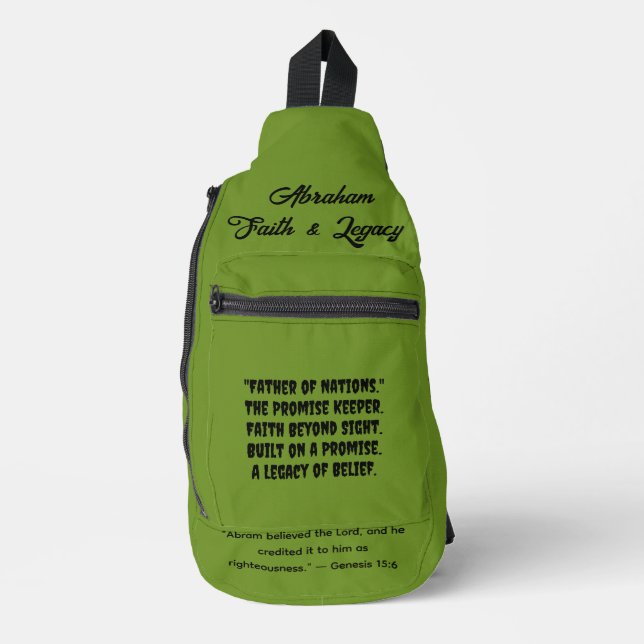 "Father of Nations" Biblical Faith Sling Bag (Front)