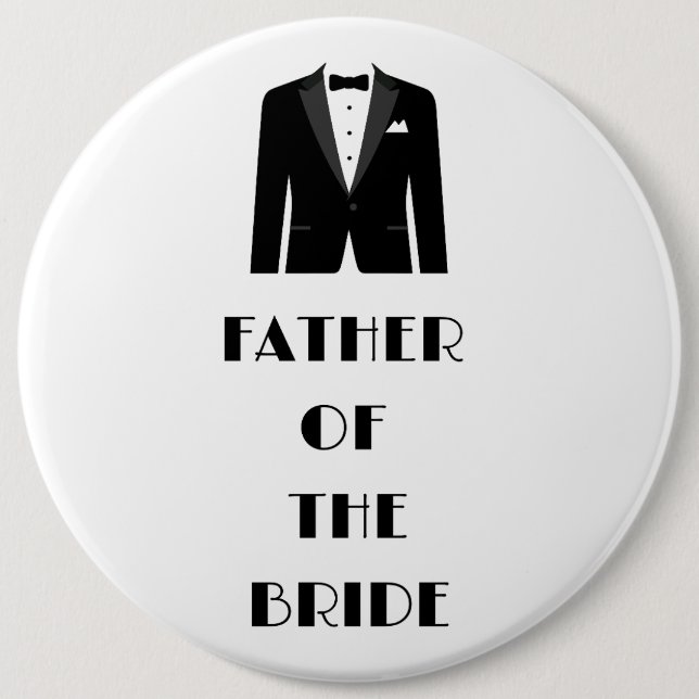Father of the Bride 6 Cm Round Badge (Front)