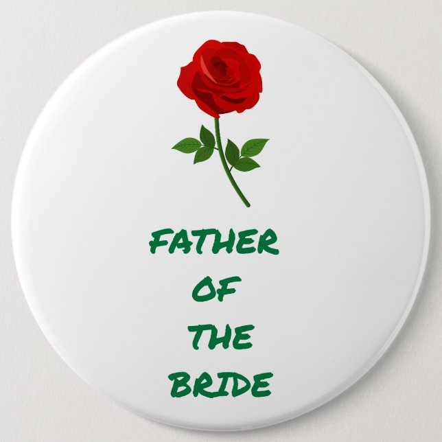 Father of the Bride 6 Cm Round Badge (Front)