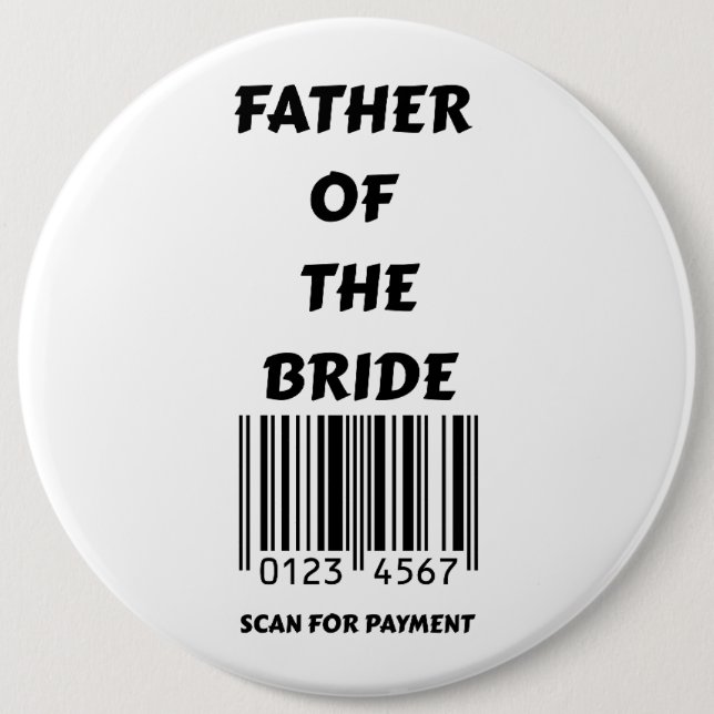 Father of the Bride 6 Cm Round Badge (Front)