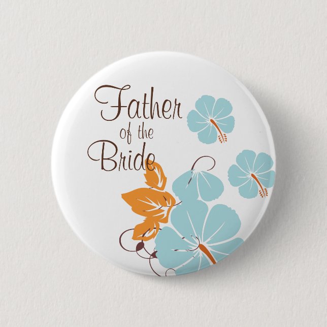 Father of the Bride 6 Cm Round Badge (Front)