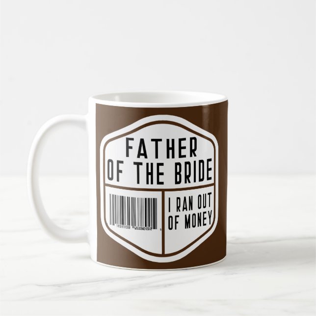 Father of the Bride Bachelor Wedding Scan for Coffee Mug (Left)